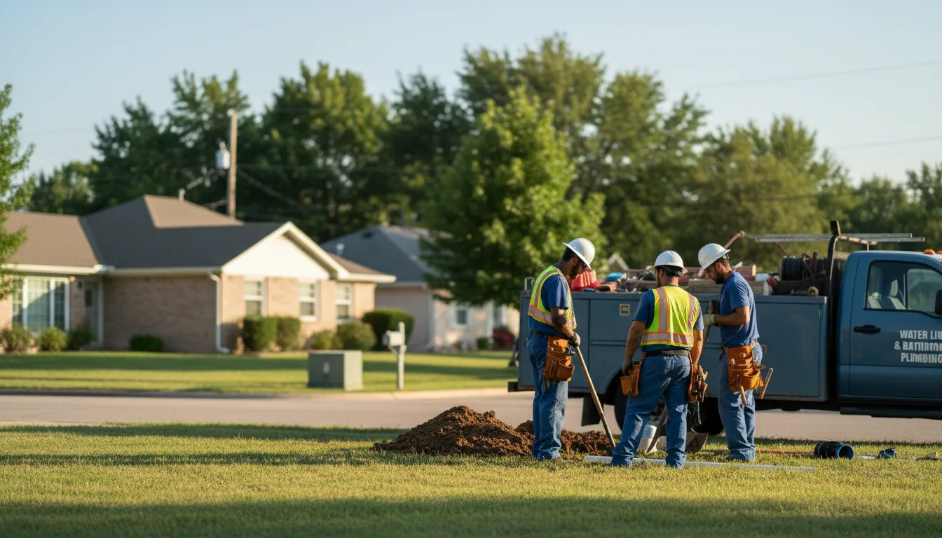 Residential water line and bathroom plumbing service in Reed, KY